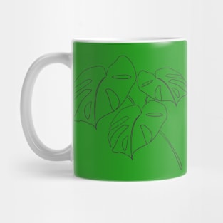 Monstera Leaf Lineart Mug